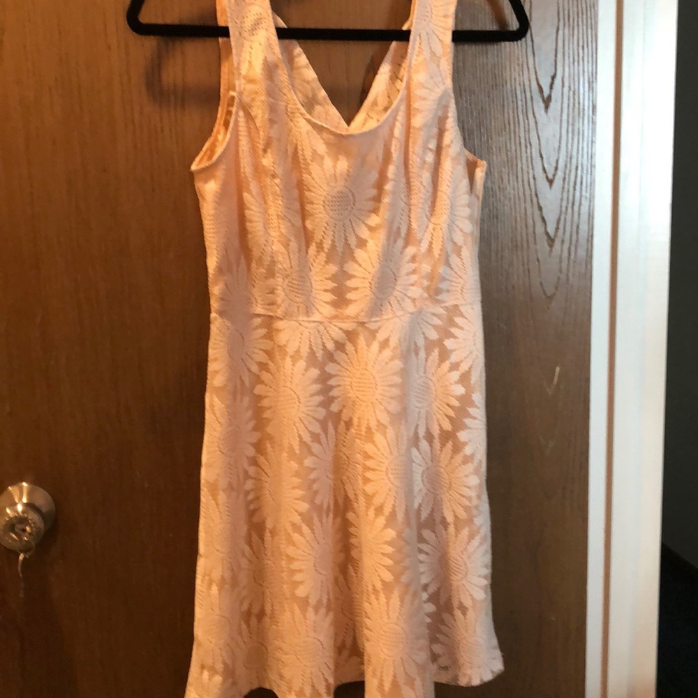 Floral cream dress